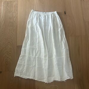 Zara white linen skirt